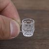 2Pcs 1:12 Dollhouse Mini Resin Wine Glass Simulation Drink Cup Model Toys