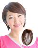 AQUADOLL Human Gray Medical Point One Size Fits Light Human Hairpiece, 100% Hair, Concealer, Hand-Tied, Wig, Mononet, Clip-On, Heat-Resistant,