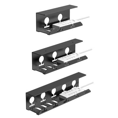 Home Office Cable Management Desk Tray Verstile Desk Cable Tray Wall Mounted Wire Storage Holder Under Table Cable Box