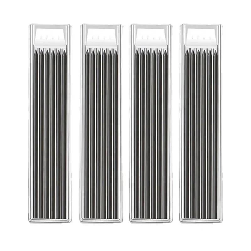 28mm Solid Carpentry Mechanical Pencil with Sharpener for Woodworking Construction Long End Carpentry Pencil Stationery