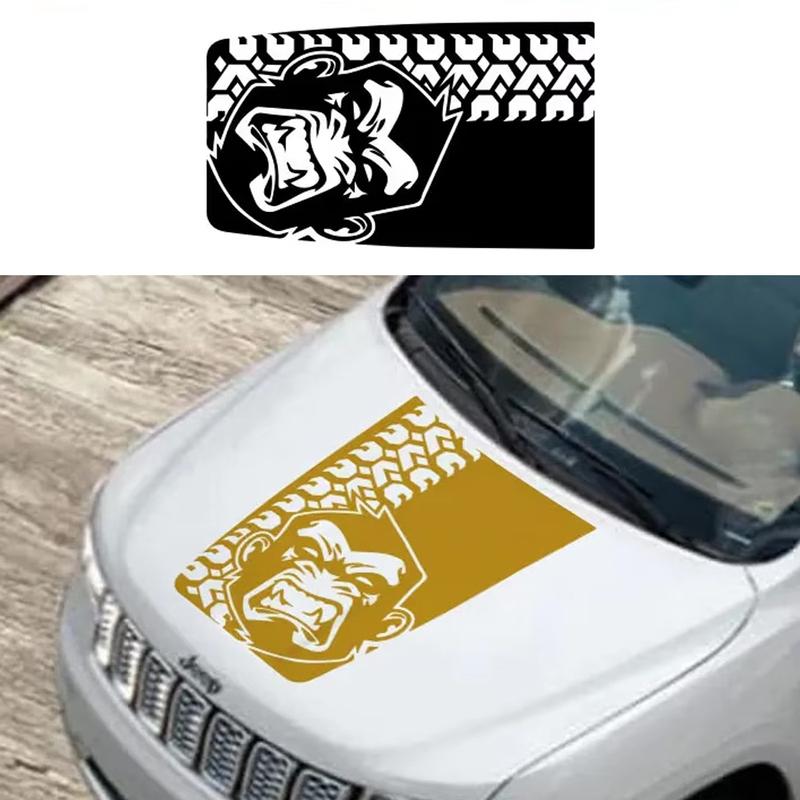Car Hood Engine Cover Sticker for Jeep Renegade Wrangler JT JK Rubicon Graphics Angry Monkey Vinyl Decal Auto Tuning Accessories
