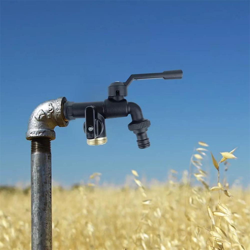 Anti-Freeze Brass Garden Hose Faucet Dual Outlet Washing Machine Bibcocks  Household