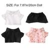 20CM Doll Shirt Pants Black/White/Flower Pattern Cute Mini Collar Coat Fashion Cotton Doll Clothes American Doll Accessories
