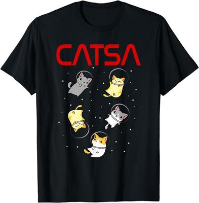 Funny Space Astronaut Cat Gifts Men Women Kids Cats Space T-shirt Tops Tee