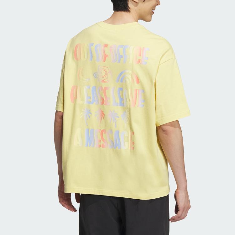 Adidas Neo Vibe Collective Tee Свободная спортивная футболка с принтом алфавита — фото 4