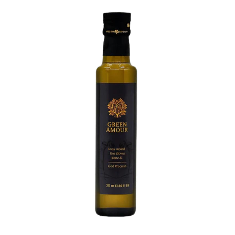 Green Amour Award-Winning EVOO Olive Oil – Cold Pressed, Low Acidity, High Polyphenols (New Harvest) – 0.25 L