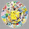 50-Pack Waterproof Anime Pokémon Cartoon Sticker Set for Suitcases, Cars, Guitars, Scooters, and Phones.