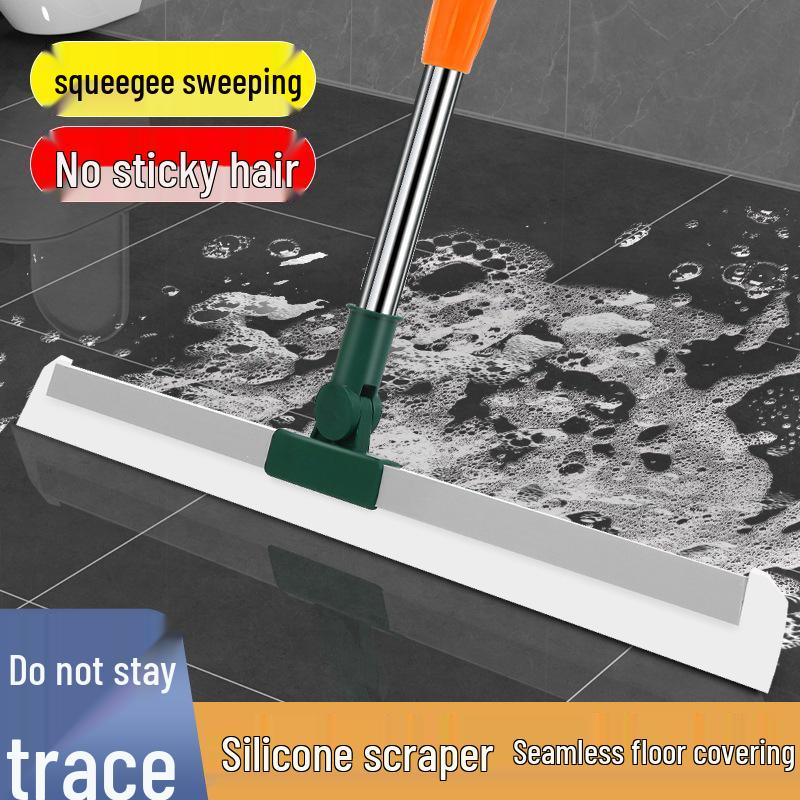 Telescopic Magic Broom: Floor & Glass Squeegee for Water, Hair, and Bathroom Cleaning