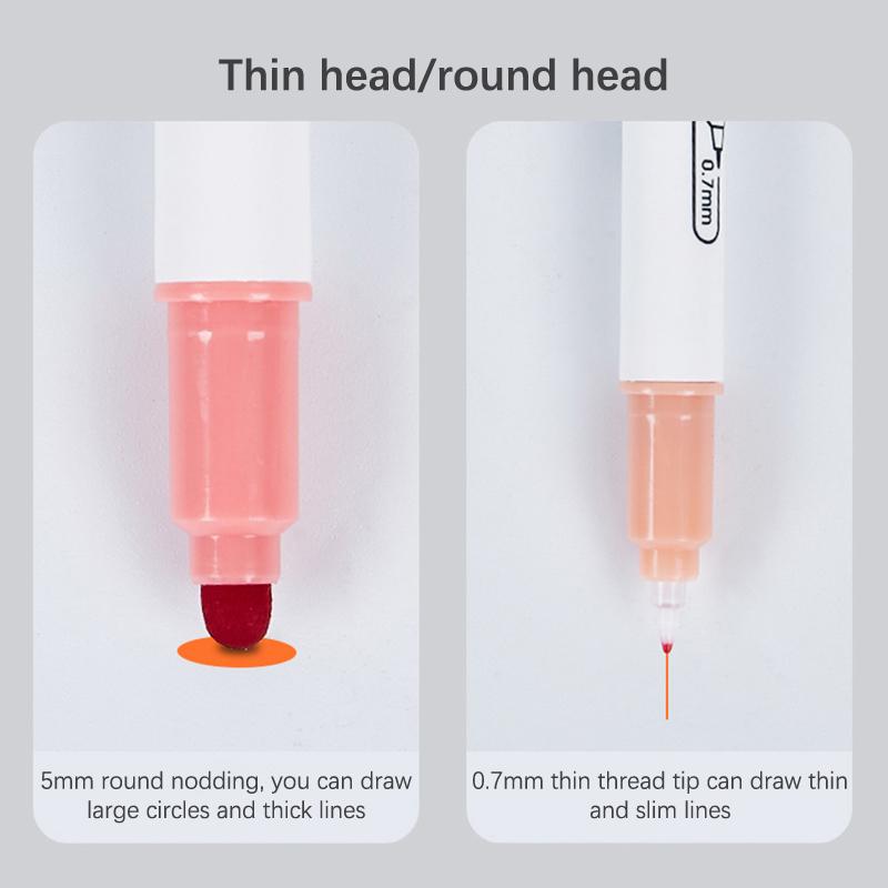 6Pcs Double Tip Fine Pen Light Color Dot Painting Brush Set Marker Painting Set Painting Pen Office School Supplies Art Supplies