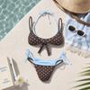 Deep V Ladies' Swimwear Low Waist Women Swimsuits New Halter Bikini Set  Vacation