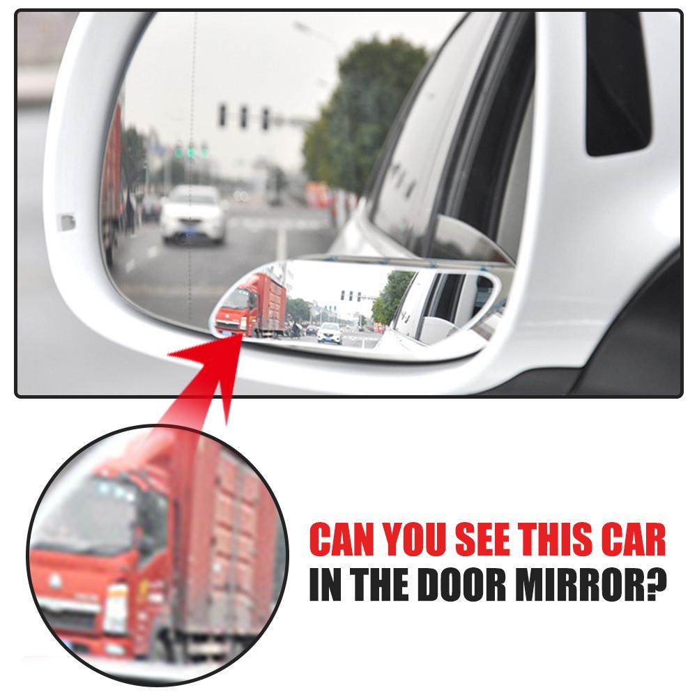 Blind Spot Mirrors Car Adjustable Wide Angle HD Glass Frameless Convex Rearview