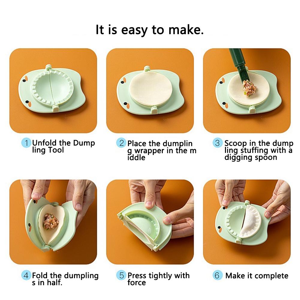 3pcs/set Cartoon Dumpling Tool Little Monster Pattern Lazy Dumpling Maker Device Mold Kitchen Utensils Gadget Sets Accessories