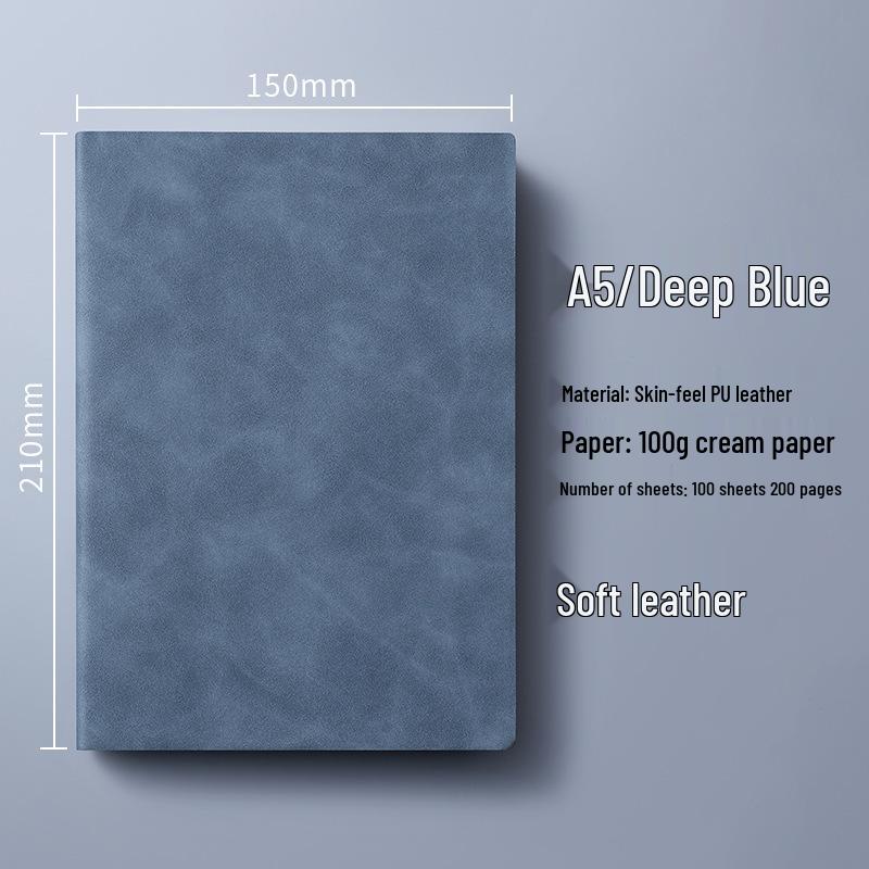 Custom A5 Office Notebook - Thick, Simple Notepad for Business Meetings, Logo Printable