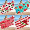 Bemalte Wassermelonen-Serie digital bedrucktes Polyester Superfeine Faser beidseitiger Fleece Strandurlaub Badetuch, Strandtuch