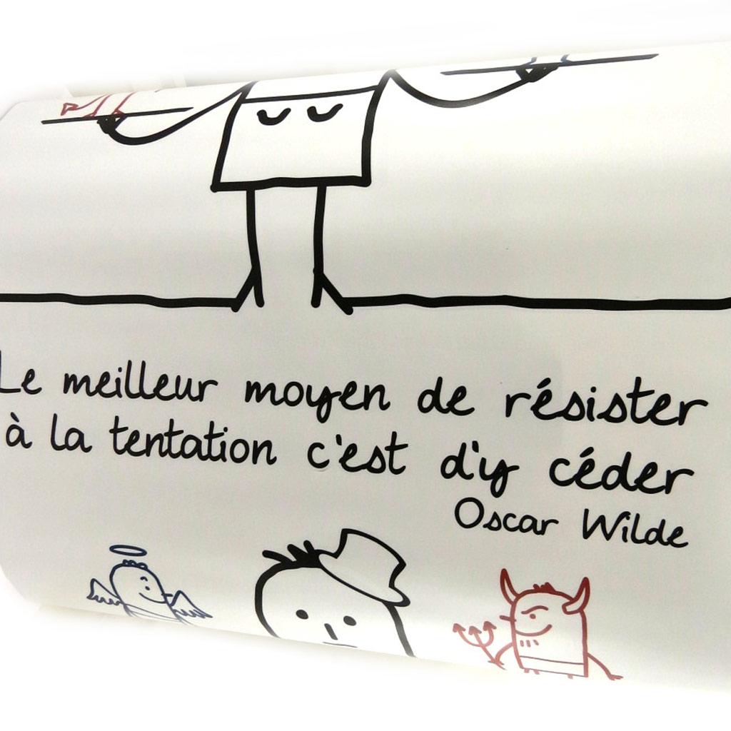 Les Trésors De Lily [L5451] - Sheet of Stickers 'Proverbs' The Best Way. . . . . Temptation. . . - Oscar Wilde (50x70 Cm)