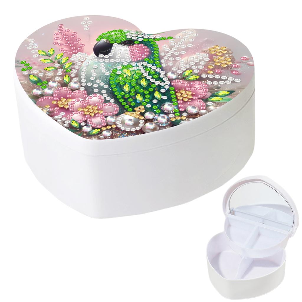 DIY Diamond Painting Rhinestones Decorative Storage Box Partial Drill Crystal Mosaic Storage Container for Desktop Diamond Art
