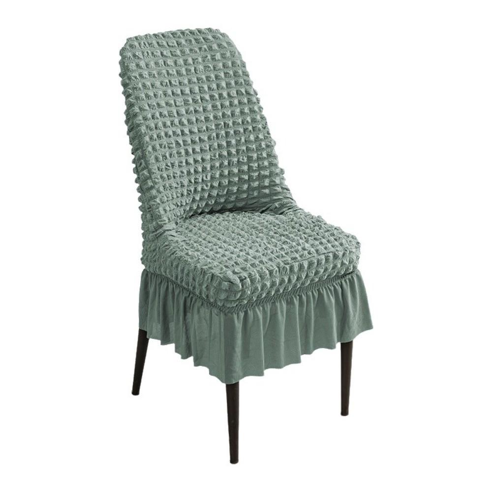 Wrinkled Fabric Elastic Chair Cover Stretchable Full Wrap Stool Cover Dining Chair Cover  Home Use