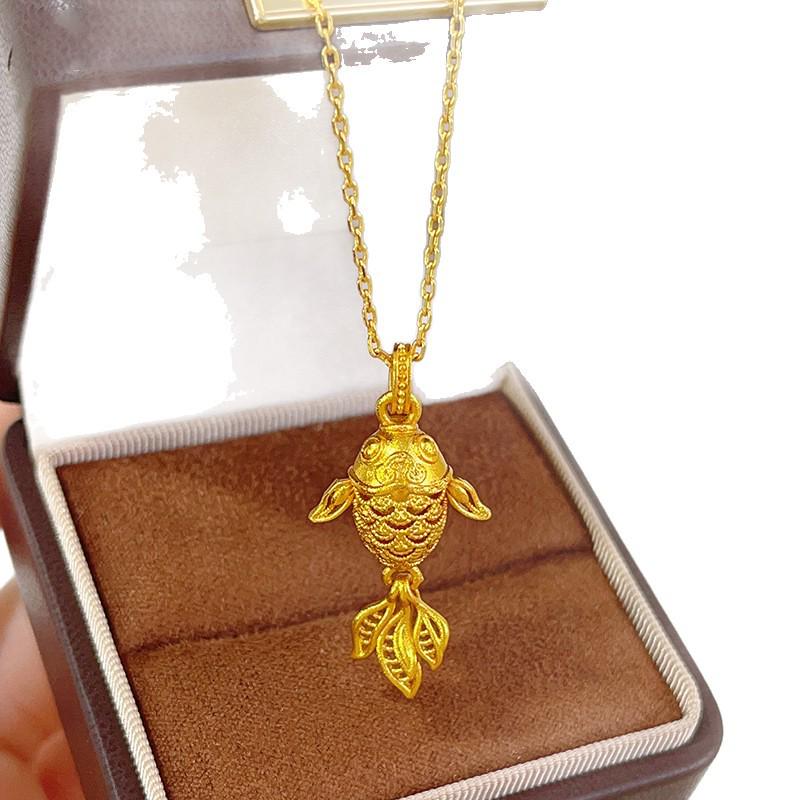 Collier Pendentif Poisson de Sable Plaqué Or - Chaîne de Clavicule Individuelle Tendance, Bijoux Haut de Gamme pour Femmes