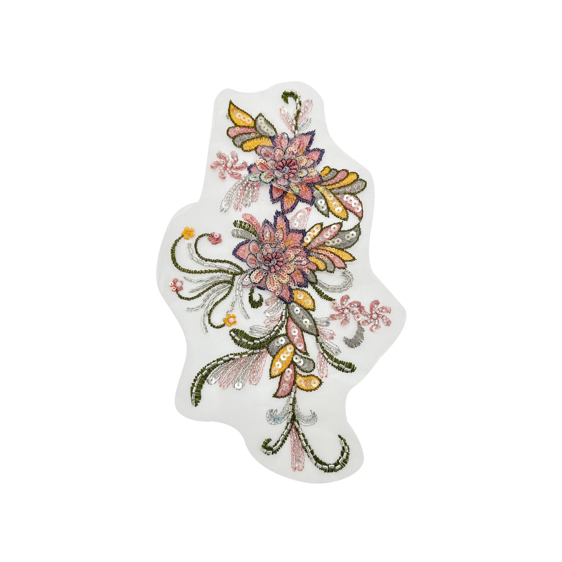 

Сетка в китайском стиле, Бисерные пайетки, Объемные цветы, Вышитые тканевые наклейки, Ципао, Платье, Одежда для выступлений H2244 Type C