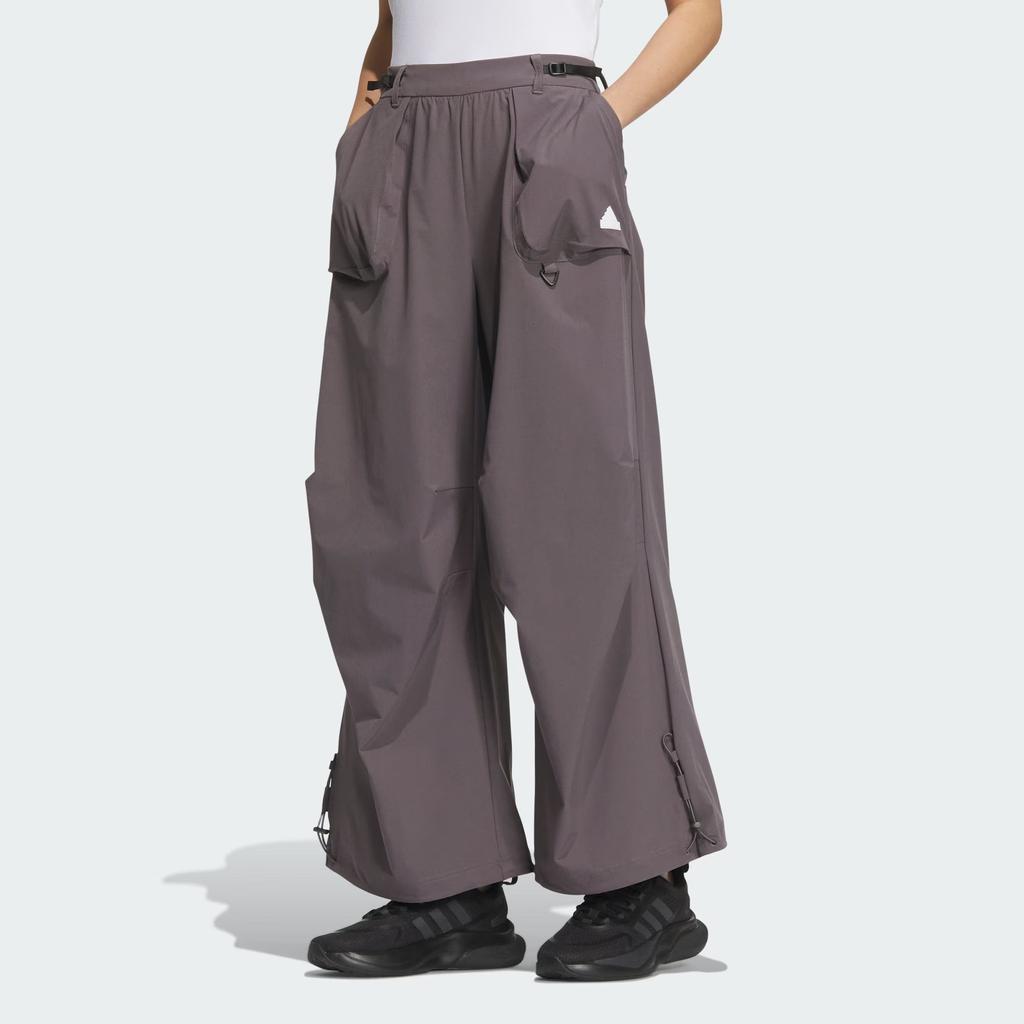 Adidas City Escape Tracksuit Bottoms With Embossed Logo And Side Pockets Women Bottoms Charcoal-Grey JE8583