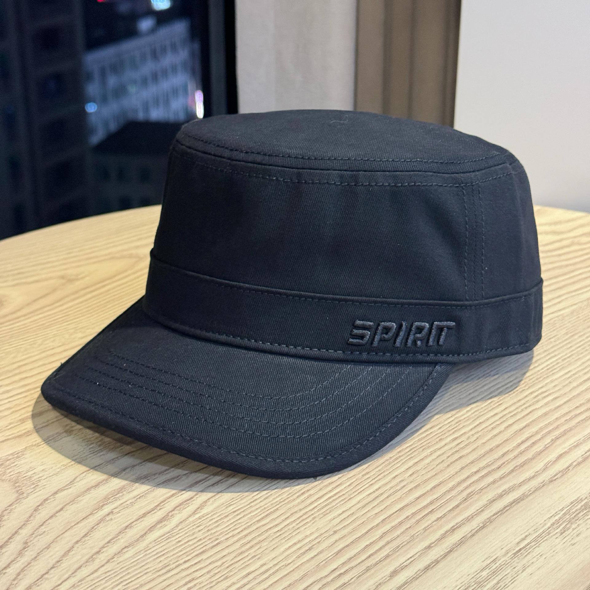 

Back Seal Middle Aged and Elderly Outdoor Sun Protection Flat Top Hat with Big Head and Face Small Peaked Hat Adjustable