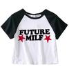 European and American women's clothing spring and summer new ins letter I love ME printed short slim-fitting short-sleeved T-shirt