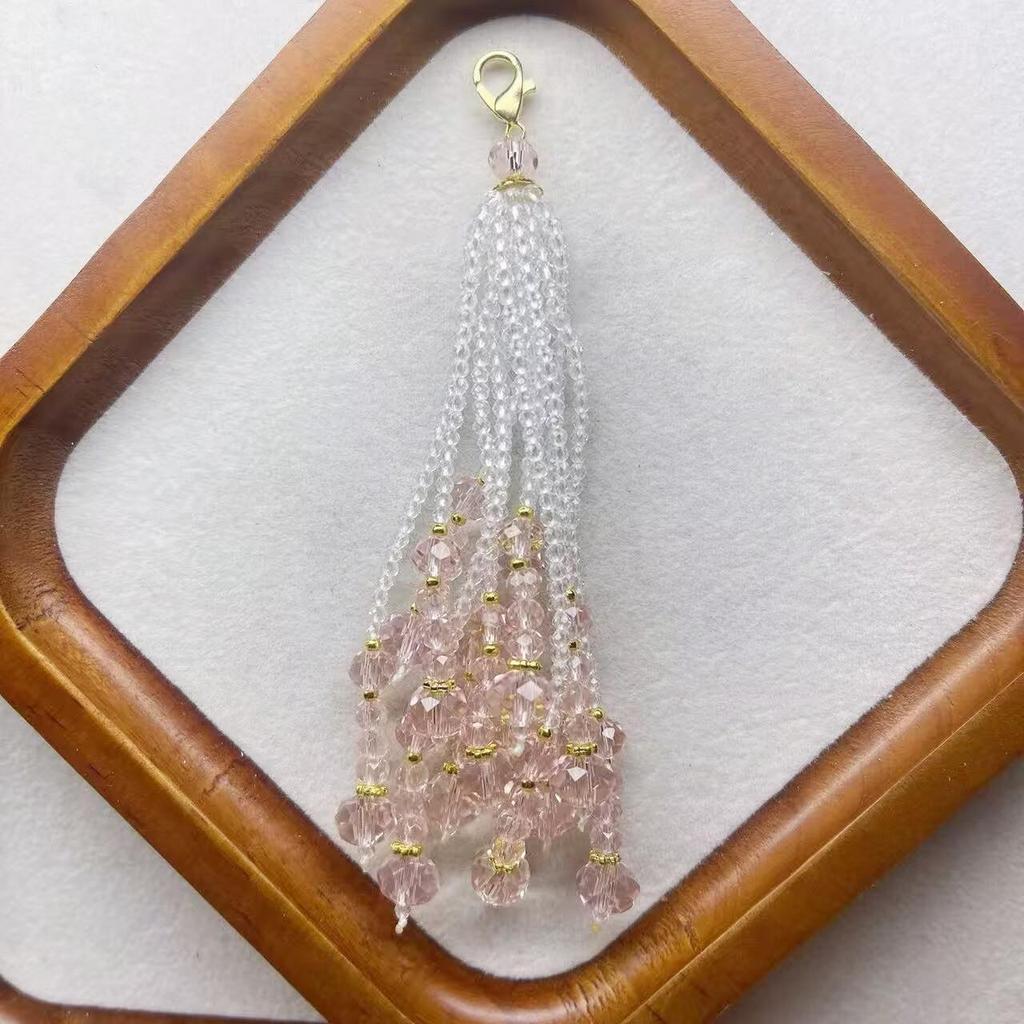 Handmade Colorful Spinel Tassel Pendant Charm for Qipao and Lapel Sweaters