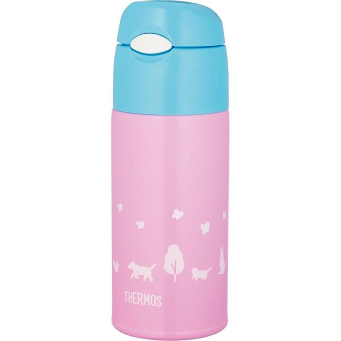 Thermos Vacuum Insulated Straw Bottle [One Touch] 400ml Light Pink FHL-401F LP