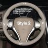 Beige Hand Sewing Car Steering Wheel Cover For Nissan Altima 13-18 Rogue X-Trail