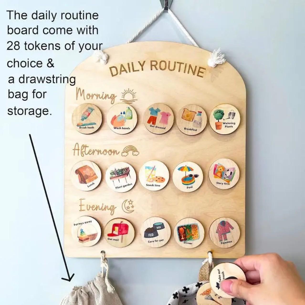 Children s Wooden Task & Responsibility Chart - Educational Planning Board