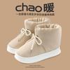 Platform Snow Boots Winter Warm and Velvet 2025 New Fashion Bag Heel Non-slip Comfortable Cotton Shoes