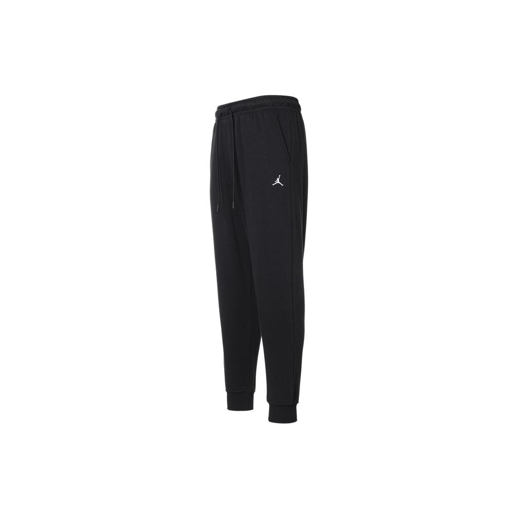 Jordan Logo Print Drawstring Elastic Waist Mid-Rise Joggers Men Bottoms Black DQ7341-010