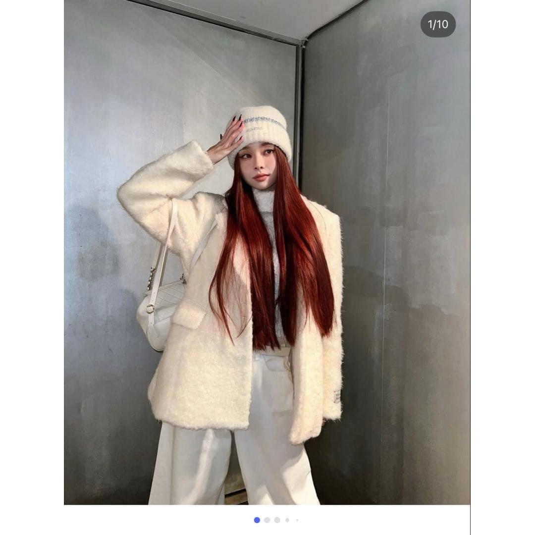 Used JACQUEMUS Knit Hat/Beanie OS White/Blue