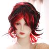 Highlight Red Long Cosplay Wig Synthetic Anime Men Wigs Mullet Head Wigs with Bangs Daily