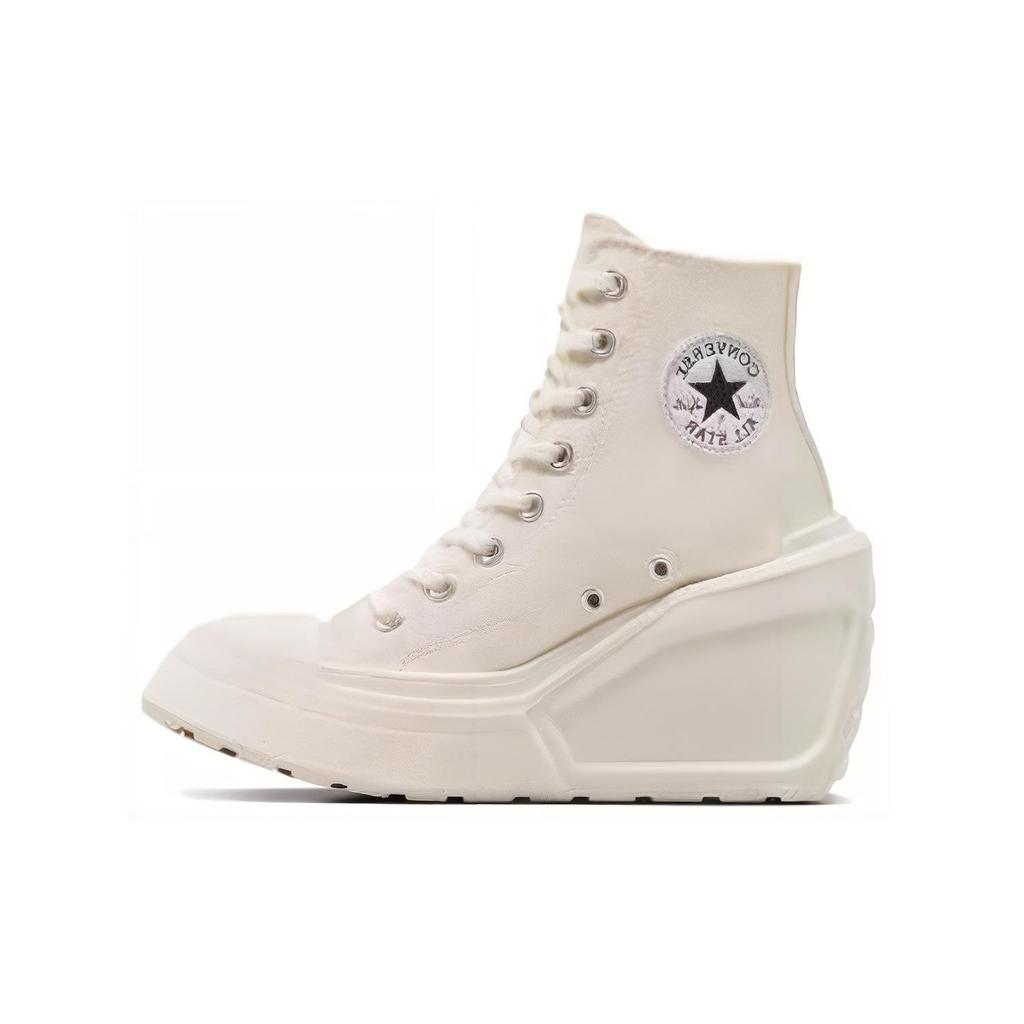 Converse Chuck 70 De Luxe Wedge Egret Women Sneakers Cream Black White A06479C