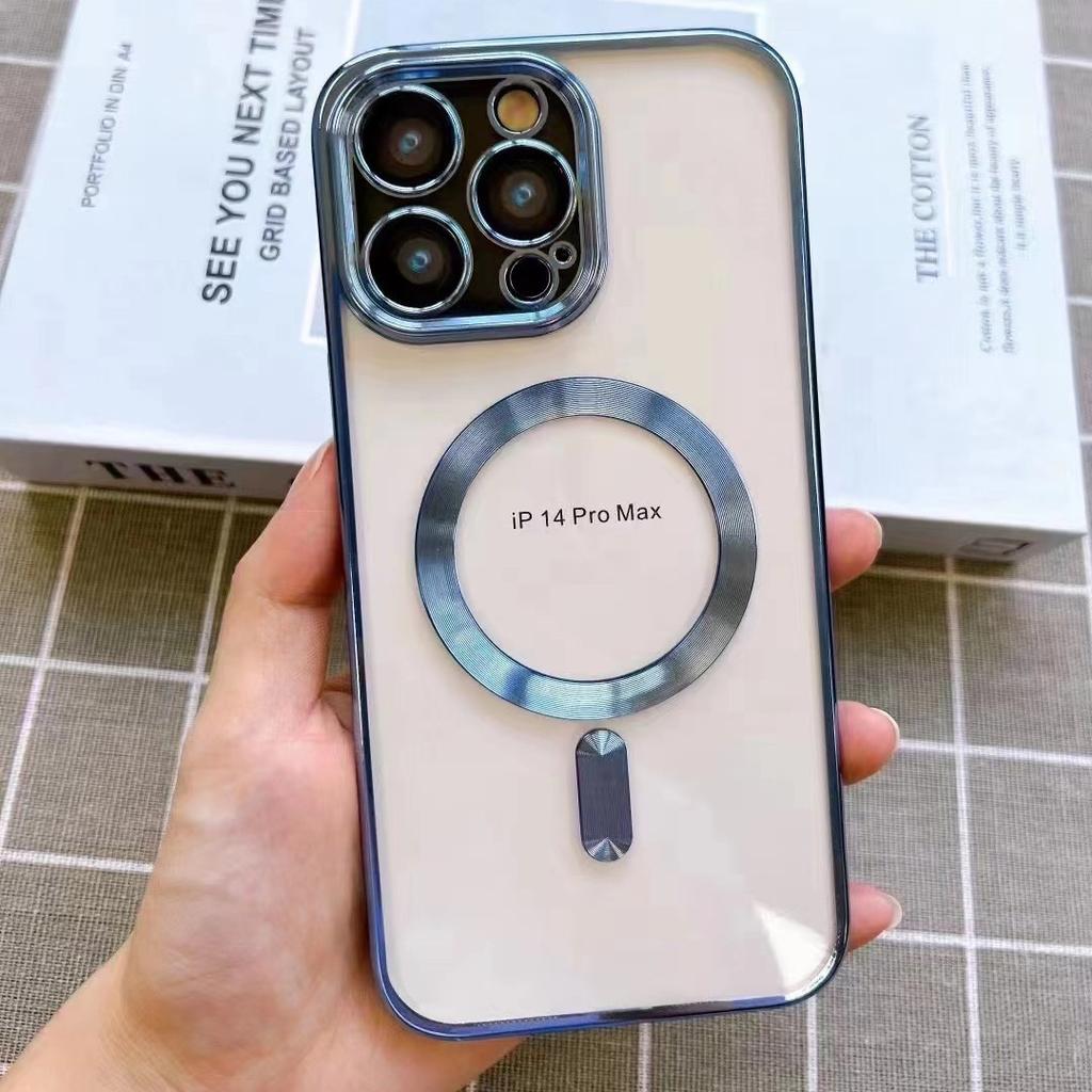 Apple 14 magnetic mobile phone case iphone14pro all-inclusive with its own lens film 13ProMax matte protective case