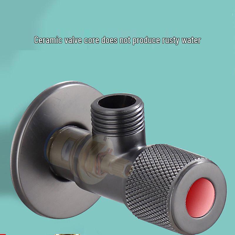 Gun Grey Stainless Steel Three-Way Toilet Water Heater Valve