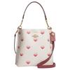 New Mollie Split Cow Leather Bucket Bags Handbags Shoulder Bag Crossbody Bag Small Size Women's Chalk White CA249-IMCAH