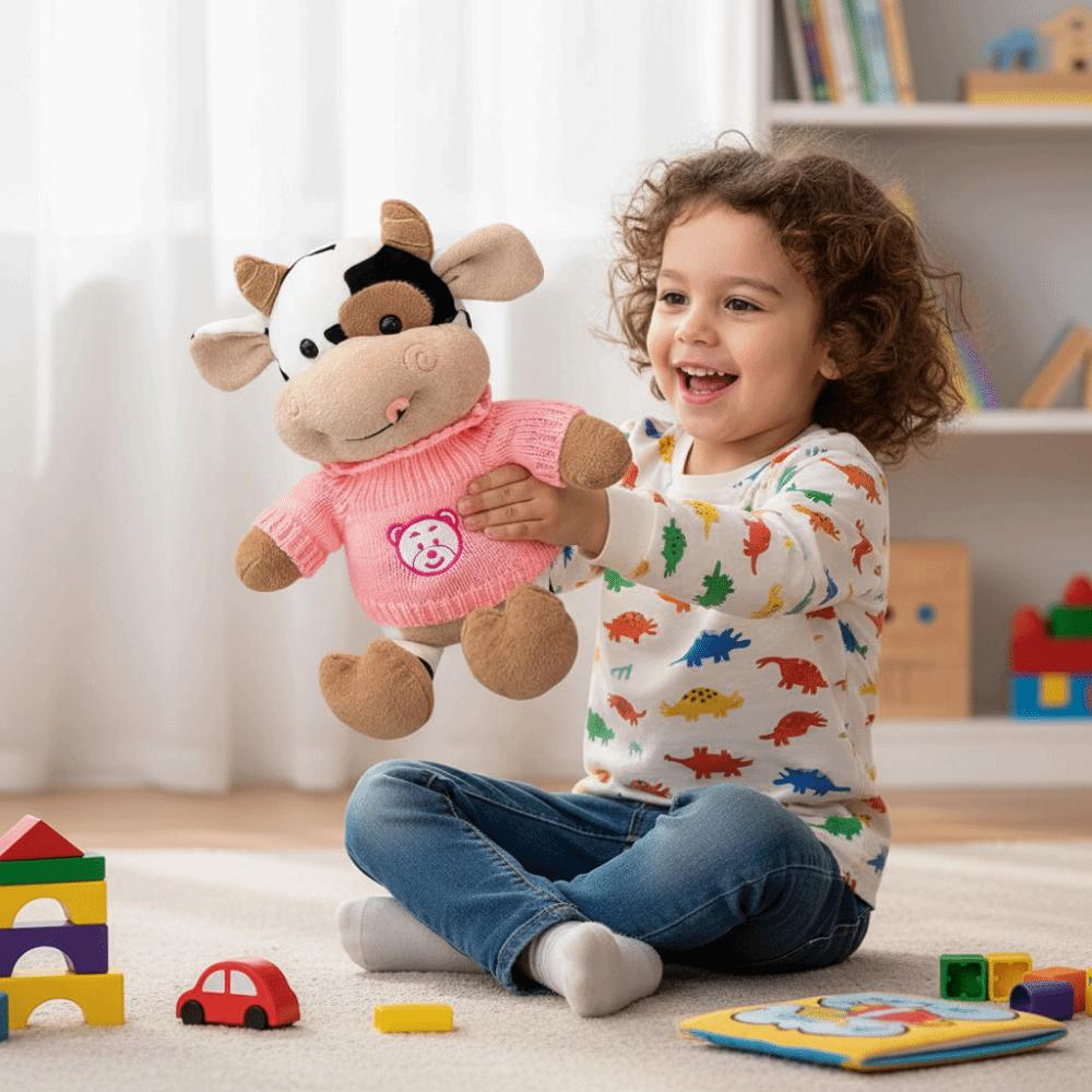 Cute Design Plush Toy Soft Material Stuffed Cow Little Cow Cow Doll Birthday Gift