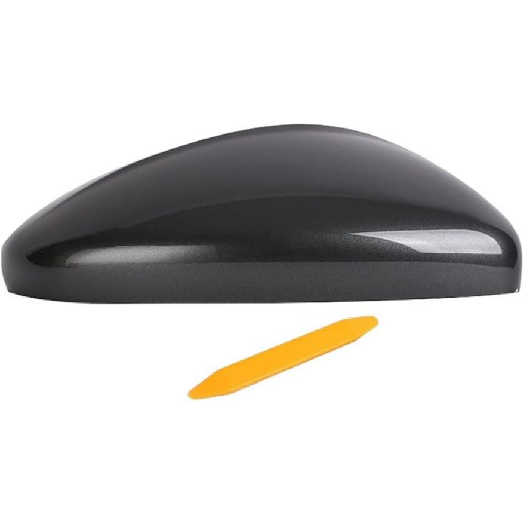Right Passenger Side Mirror Cover Replacement Compatible With Volkswagen Jetta 2024 Rearview Mirror Cover Without Turn Signal (Black right)