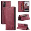 Premium Vintage Leather Wallet Case for Samsung Galaxy S21 FE- Flip Cover with Card Slots, Shockproof Retro Style (4 Colors)