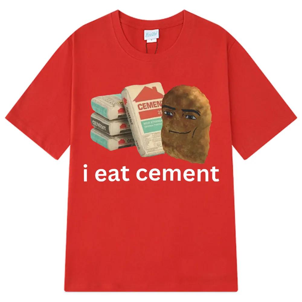ZX Tee I Eat Cement Funny Chicken Nugget Meme T-shirt  Women  Casual Oversized T-shirts Harajuku Oversized T Shirts Streetwear