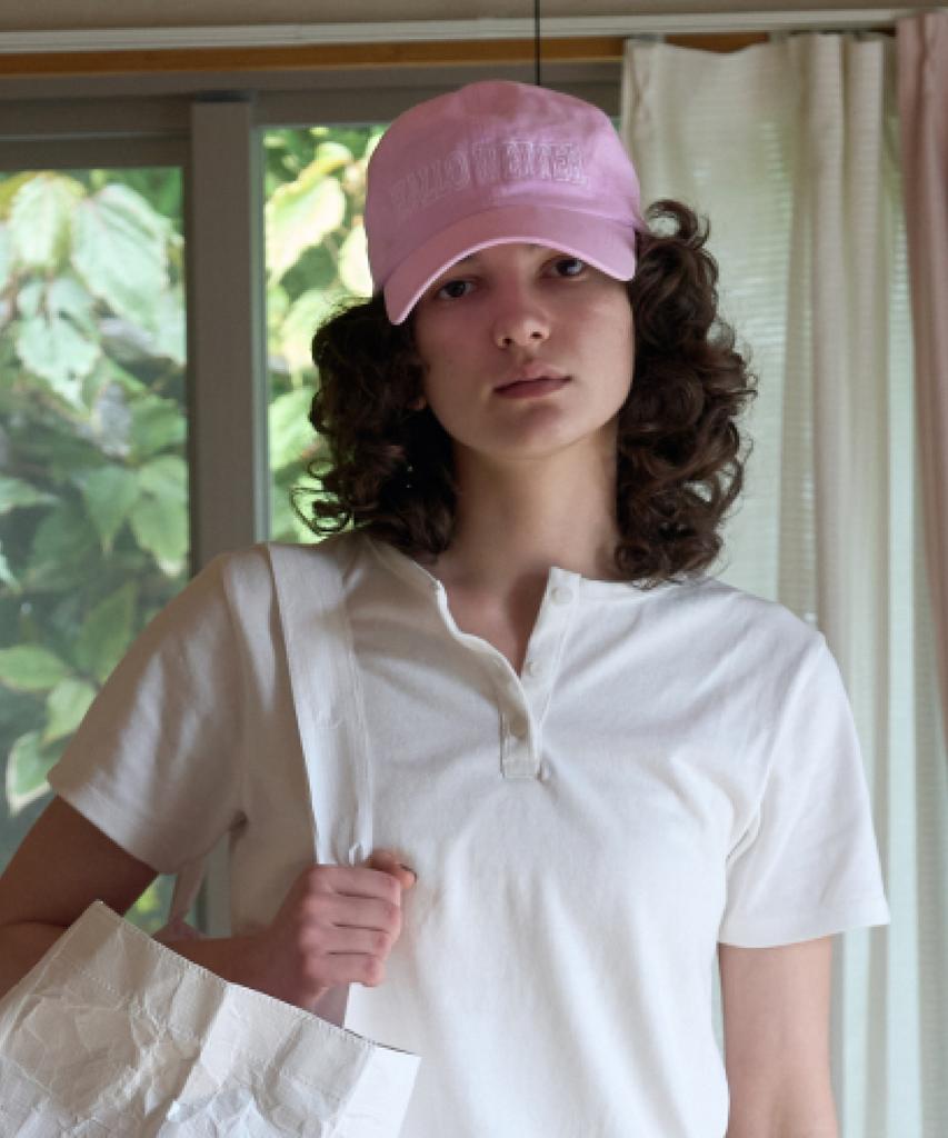 POSZER Vintage Washed Cotton Ball Cap (Pink)