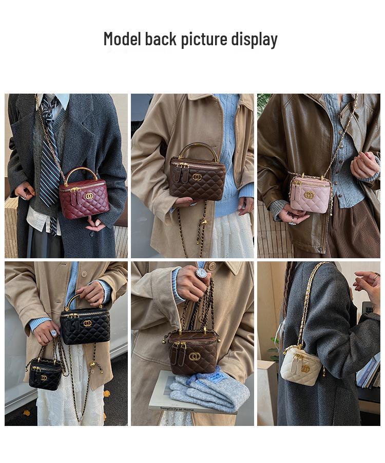 High-End Women's Diamond Pattern Crossbody Bag - Autumn/Winter Edition