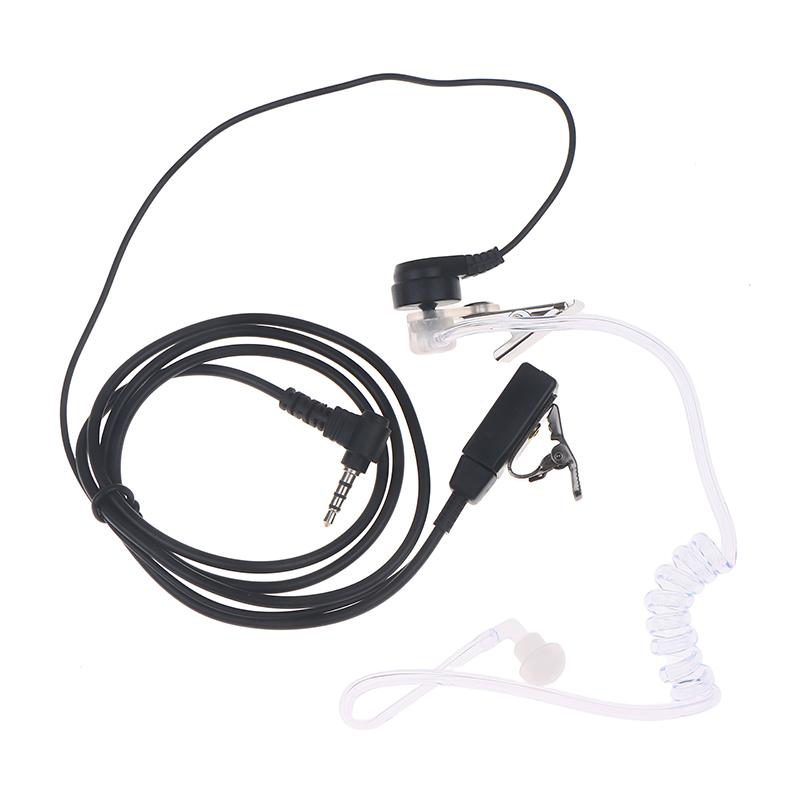 

3.5Mm Earpiece 1Pin Radio Air Covert Acoustic Tube Earpieces Headset With Ptt Mic