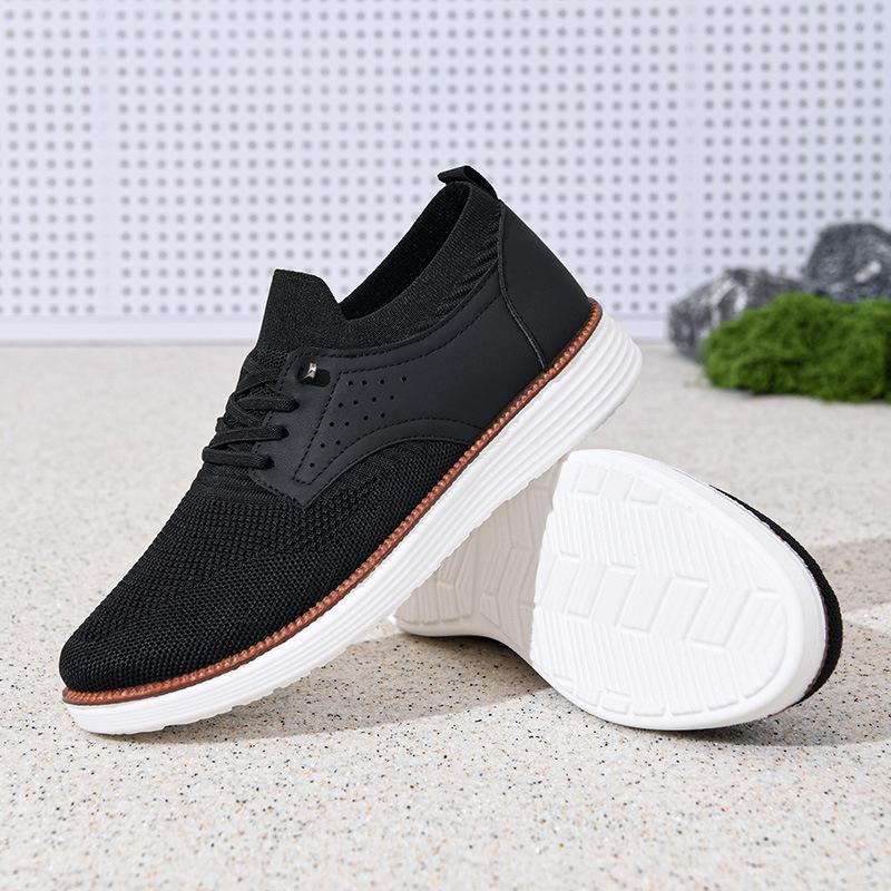 Spring and Autumn New Men's Breathable Casual Shoes Mesh Sneakers Soft Bottom Comfortable Anti-Lightweight Slip One Pedal Dad Shoes