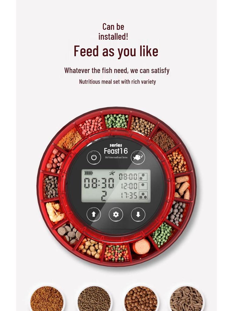 Old Fisherman's Automatic Fish Tank Feeder for Koi, Arowana, and Turtles