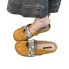 Retro Mori Literary and Artistic Style Baotou Half Slippers Women's 2025 Spring and Summer Outer Wear One Pedal Lazy Flat Bottom German Training Shoes
