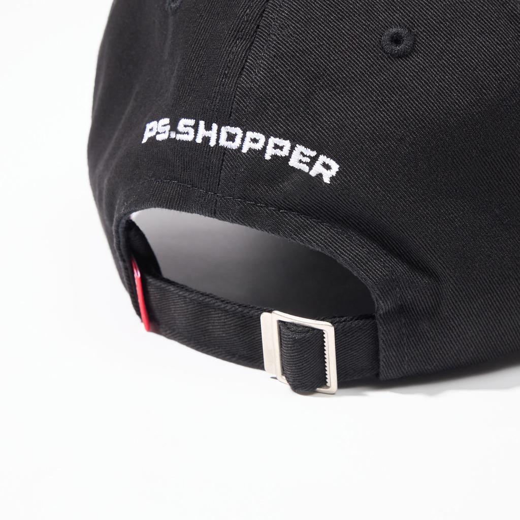 PSSHOPPER Basic Logo Washed Ball Cap [Black]