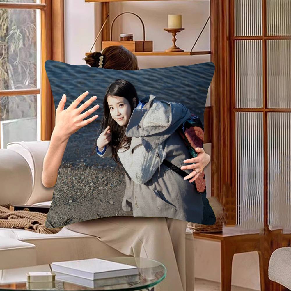 Korean Singer L-Lee J-Ji E-Eun I-IU Cushion Cover Pillowcase Upholstery Sofa Throw Pillow Home Decor Pillowcas